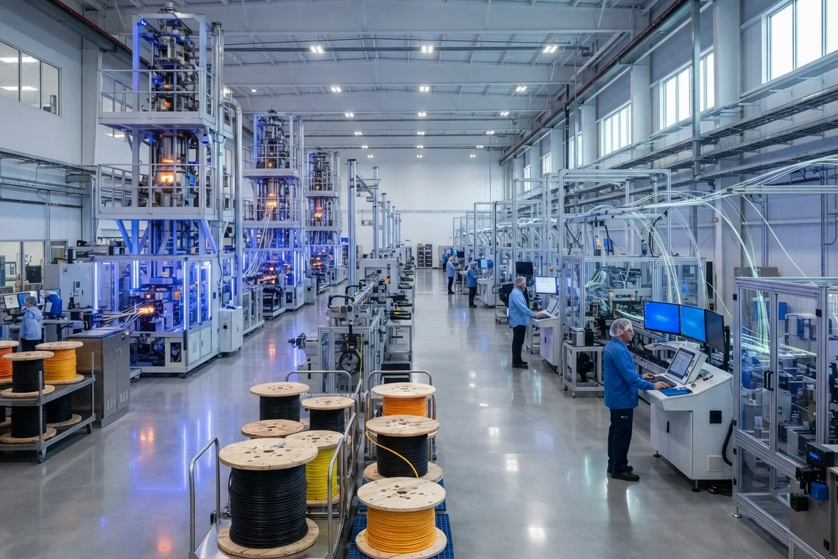 Fábrica de fabricação de cabo de fibra óptica
